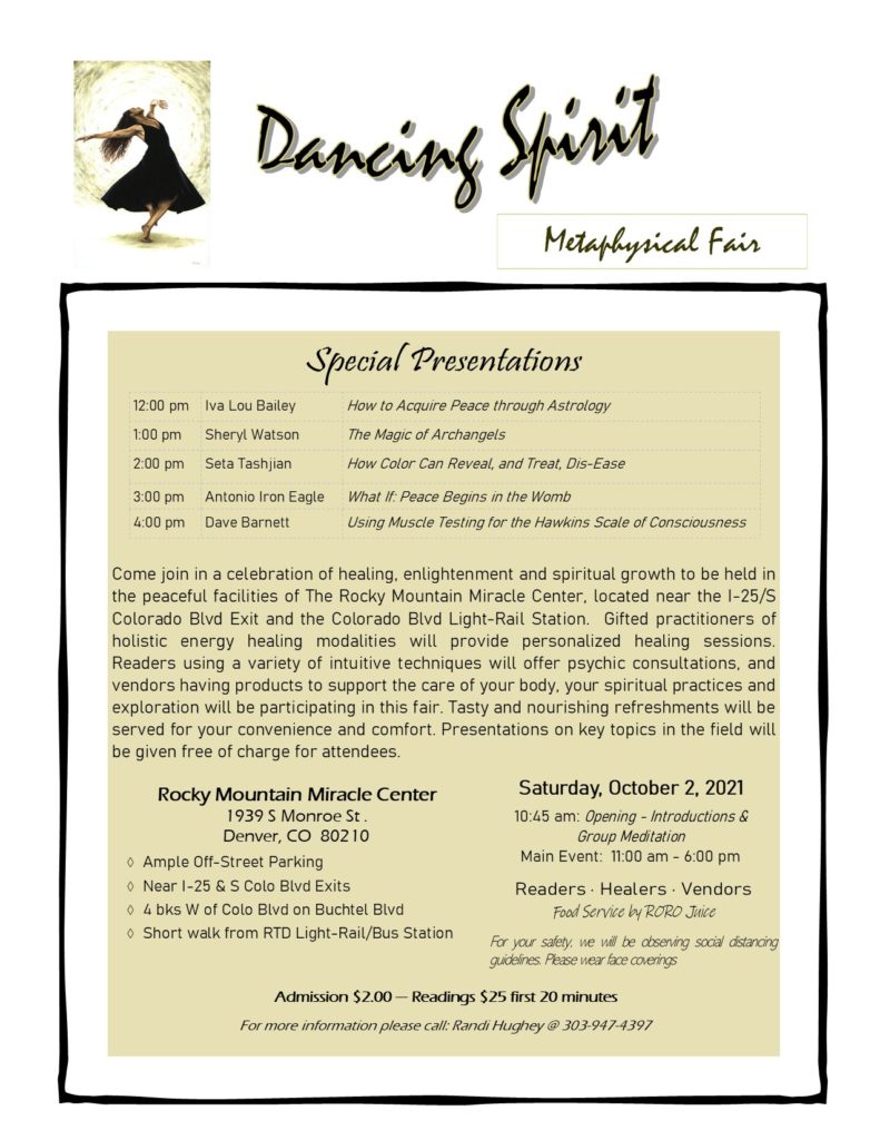 Dancing Spirit Fair Fall 2021 flyer (updated)